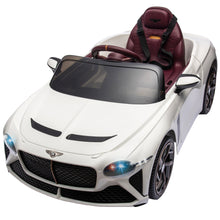 Load image into Gallery viewer, Kids Electric Car for Boys Girls Gift, Licensed Bentley Mulsanne 12V Ride On Cars with Remote Control, Battery Powered Ride On Toys with Bluetooth, USB, MP3, LED Light, White