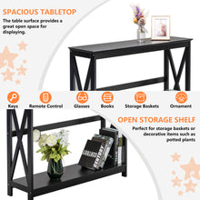 Load image into Gallery viewer, iRerts Console Tables for Entryway, Couch Table Behind Sofa Hallway Table, Narrow Sofa Table with Metal Legs, Classic Entryway Table for Home, Hallway, Living Room, Bedroom, Light Walnut