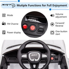 Load image into Gallery viewer, 12v Ride on Cars with Remote Control, Licensed Dodge Challenger Battery Powered Kids Electric Car, Ride on Toys for Kids Boys Girls 3-5 Ages Gift with Bluetooth, Music, USB/MP3 Port, LED Light, White