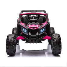 Load image into Gallery viewer, iRerts Pink 12V Battery Powered Ride on UTV Cars for Boys Girls, Kids Ride on Toys with Remote Control, Music, LED Light, USB, Bluetooth, 4 Wheels Kids Electric Vehicle for Christmas Birthday Gifts