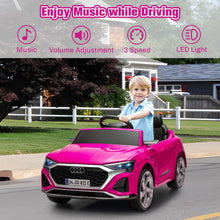 Load image into Gallery viewer, Ride on Toy Car Kids for Boys Girls, Licensed Audi SQ8 12V Ride on Cars with Remote Control, Battery Powered Electric Vehicle Car for Kids with Music, LED Lights, 3 Speed, 4 Wheeler, Pink