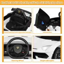 Load image into Gallery viewer, iRerts White 24V Lamborghini Xago Battery Powered Ride On Cars with Remote Control for Boys Girls Gifts, Kids Ride on Toys with Bluetooth, Music, MP3, USB, LED lights
