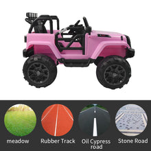 Load image into Gallery viewer, iRerts Pink 24V Battery Powered Ride on Cars with Remote Control, Ride on Pickup Trucks with Rocking Chair Mode, Parental Rear Seat, Music, USB/MP3 Port, Electric Cars for Kids Boys Girls 2-6 Ages
