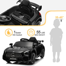 Load image into Gallery viewer, Mercedes Benz Ride on Toys for Kids Boys Girls, 12V Kids Ride on Sports Cars with Remote Control, Battery Powered Electric Cars Vehicle for Kids with LED Headlights, MP3, USB, TF Card Slot, Black