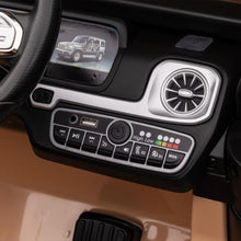 Load image into Gallery viewer, 24V Ride On Cars with Remote Control, Licensed Mercedes Benz G500 Kids Electric Car for Boys Girls Gifts, Battery Powered Ride on Trucks Toys with Bluetooth, MP3, Music, Led Lights, USB, Yellow