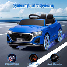 Load image into Gallery viewer, Ride on Toy Car Kids for Boys Girls, Licensed Audi SQ8 12V Ride on Cars with Remote Control, Battery Powered Electric Vehicle Car for Kids with Music, LED Lights, 3 Speed, 4 Wheeler, Blue