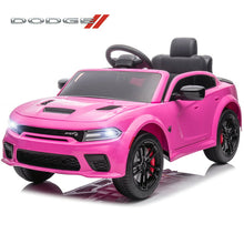 Load image into Gallery viewer, Dodge Charger Electric Ride on Car Toys for Boys, 12V Battery Powered Ride On Toys with Parent Remote Control, Electric Car for Kids 3-5 w/Music Player/LED Headlights/Safety Belt, Black