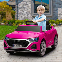 Load image into Gallery viewer, Ride on Toy Car Kids for Boys Girls, Licensed Audi SQ8 12V Ride on Cars with Remote Control, Battery Powered Electric Vehicle Car for Kids with Music, LED Lights, 3 Speed, 4 Wheeler, Pink