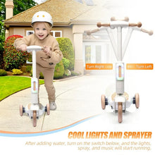 Load image into Gallery viewer, Electric Scooter Scooter for Kids, 3 Wheel Scooter for 3-6 Years Old Boys Girls, 6V Kid Scooter with Music, One Click Start, Steam Sprayer, 3 Colorful Front/Deck Light, Blue