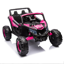 Load image into Gallery viewer, iRerts Pink 12V Battery Powered Ride on UTV Cars for Boys Girls, Kids Ride on Toys with Remote Control, Music, LED Light, USB, Bluetooth, 4 Wheels Kids Electric Vehicle for Christmas Birthday Gifts