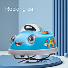 Load image into Gallery viewer, 12V Bumper Car for Toddlers, iRerts Kids Bumper Car with Remote Control, Rocking Horse Mode, Push Rod, Dinner Plate, USB Bluetooth Music, Electric Toddler Ride On Toys for Kids Ages 1-6 Years, Blue