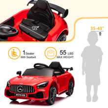 Load image into Gallery viewer, Mercedes Benz Ride on Toys for Kids Boys Girls, 12V Kids Ride on Sports Cars with Remote Control, Battery Powered Electric Cars Vehicle for Kids with LED Headlights, MP3, USB, TF Card Slot, Red