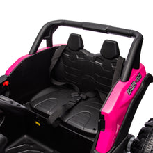 Load image into Gallery viewer, iRerts Pink 12V Battery Powered Ride on UTV Cars for Boys Girls, Kids Ride on Toys with Remote Control, Music, LED Light, USB, Bluetooth, 4 Wheels Kids Electric Vehicle for Christmas Birthday Gifts