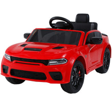 Load image into Gallery viewer, Kids Electric Cars With Remote Control, Licensed Dodge Charger 12V Ride on Cars for Boys Girls, Battery Powered Ride on Toys with Bluetooth, USB, MP3, 4 Wheel Suspension, Red
