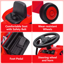 Load image into Gallery viewer, iRerts 12V Kids Ride on Car, Ride on Tractor with Remote Control, Electric Excavator Vehicle Construction Truck with Trailer, Adjustable Bucket, Toddlers Bulldozer Tractor with 3 Speeds, Music, Red