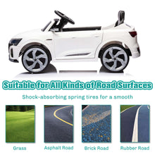 Load image into Gallery viewer, Ride on Toy Car Kids for Boys Girls, Licensed Audi SQ8 12V Ride on Cars with Remote Control, Battery Powered Electric Vehicle Car for Kids with Music, LED Lights, 3 Speed, 4 Wheeler, White