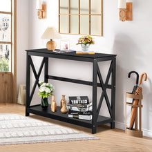 Load image into Gallery viewer, iRerts Entryway Table, Modern Sofa Table Narrow with Metal Frame, Narrow Hallway Console Table, Hallway Table for Entryway, Home, Hallway, Living Room, Bedroom, Light Walnut