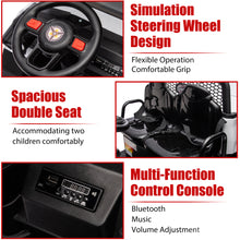 Load image into Gallery viewer, iRerts 2 Seater 24V Ride on Truck with Dump Bed, Battery Powered Ride on Car UTV with Remote Control for Boys Girls, 4WD 6 Wheels Ride on Tractor Toys with Bluetooth, Music, USB/TF Card Slots, White