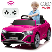 Load image into Gallery viewer, Ride on Toy Car Kids for Boys Girls, Licensed Audi SQ8 12V Ride on Cars with Remote Control, Battery Powered Electric Vehicle Car for Kids with Music, LED Lights, 3 Speed, 4 Wheeler, Pink