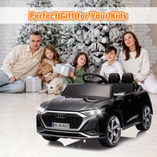 Load image into Gallery viewer, Ride on Toy Car Kids for Boys Girls, Licensed Audi SQ8 12V Ride on Cars with Remote Control, Battery Powered Electric Vehicle Car for Kids with Music, LED Lights, 3 Speed, 4 Wheeler, Black