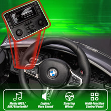 Load image into Gallery viewer, BMW M4 Black 12V Ride On Cars with Remote Control, Battery Powered Ride on Toys with Music, Bluetooth, Story, USB/MP3 Port, LED Light, Kids Electric Vehicle for Boys Girls with Wheels, Easy to Carry