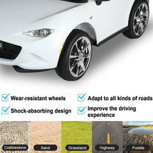 Load image into Gallery viewer, iRerts White 12V MAZDA MX-5 RF Ride on Cars with Remote Control, Electric Cars for Kids Boys Girls 3-6 Ages Gifts, Battery Powered Kids Ride on Toys with Music, Bluetooth, USB, MP3, LED Lights