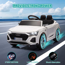 Load image into Gallery viewer, Ride on Toy Car Kids for Boys Girls, Licensed Audi SQ8 12V Ride on Cars with Remote Control, Battery Powered Electric Vehicle Car for Kids with Music, LED Lights, 3 Speed, 4 Wheeler, White