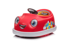 Load image into Gallery viewer, 12V Bumper Car for Toddlers, iRerts Kids Bumper Car with Remote Control, Rocking Horse Mode, Push Rod, Dinner Plate, USB Bluetooth Music, Electric Toddler Ride On Toys for Kids Ages 1-6 Years, Red