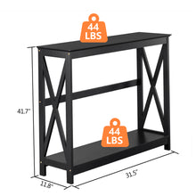 Load image into Gallery viewer, iRerts Entryway Table, Modern Sofa Table Narrow with Metal Frame, Narrow Hallway Console Table, Hallway Table for Entryway, Home, Hallway, Living Room, Bedroom, Light Walnut