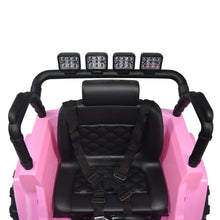 Load image into Gallery viewer, iRerts Pink 24V Battery Powered Ride on Cars with Remote Control, Ride on Pickup Trucks with Rocking Chair Mode, Parental Rear Seat, Music, USB/MP3 Port, Electric Cars for Kids Boys Girls 2-6 Ages