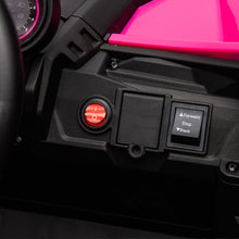 Load image into Gallery viewer, iRerts Pink 12V Battery Powered Ride on UTV Cars for Boys Girls, Kids Ride on Toys with Remote Control, Music, LED Light, USB, Bluetooth, 4 Wheels Kids Electric Vehicle for Christmas Birthday Gifts