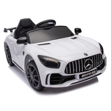 Load image into Gallery viewer, iRerts 12 Volt Ride on Toys for Toddlers, Licensed Mercedes Benz Ride On Car with Remote Control, Battery Powered Kids Electric Car with Music, USB/AUX/SD Ports, LED Lights, 4 Wheel Suspension, White