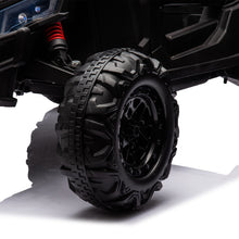 Load image into Gallery viewer, iRerts Black 12V Battery Powered Ride on UTV Cars for Boys Girls, Kids Ride on Toys with Remote Control, Music, LED Light, USB, Bluetooth, 4 Wheels Kids Electric Vehicle for Christmas Birthday Gifts