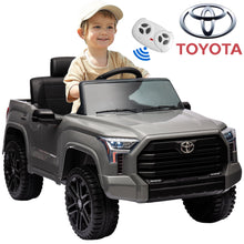 Load image into Gallery viewer, Toyota Tundra Ride On Cars for Kids, 12V Licensed Toyota Tundra Powered Ride On Toy Cars with Parent Remote Control, Electric Car for Kids 3-8 w/Music/Bluetooth/Trunk/LED Headlights/Safety Belt, Green