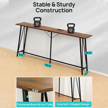Load image into Gallery viewer, iRerts Console Table Narrow Sofa Table with Metal Frame, 63'' Black Entryway Table with MDF Tabletop, Industrial Hallway Table Sofa Tables Narrow Long for Hallway Living Room Home Office Entrance