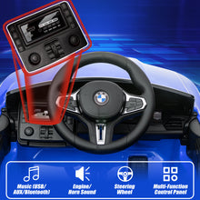 Load image into Gallery viewer, BMW M4 Blue 12V Ride On Cars with Remote Control, Battery Powered Ride on Toys with Music, Bluetooth, Story, USB/MP3 Port, LED Light, Kids Electric Vehicle for Boys Girls with Wheels, Easy to Carry