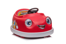Load image into Gallery viewer, 12V Bumper Car for Toddlers, iRerts Kids Bumper Car with Remote Control, Rocking Horse Mode, Push Rod, Dinner Plate, USB Bluetooth Music, Electric Toddler Ride On Toys for Kids Ages 1-6 Years, Red
