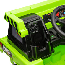 Load image into Gallery viewer, iRerts Ride on Dump Truck for Boys, 12V Ride on Car with Remote Control, 4 Wheel Construction Vehicles with Electric Dump Bed and Shovel, Powered Ride on Toys with Bluetooth, Music, USB Port, Green