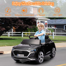 Load image into Gallery viewer, Ride on Toy Car Kids for Boys Girls, Licensed Audi SQ8 12V Ride on Cars with Remote Control, Battery Powered Electric Vehicle Car for Kids with Music, LED Lights, 3 Speed, 4 Wheeler, Black