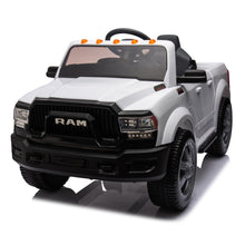 Load image into Gallery viewer, Licensed Dodge RAM 2500 12V Ride On Cars with Remote Control, Kids Electric Ride on Pickup Truck with Music, MP3/USB Port, Cup Holder, Back Storage, Electric Cars for Kids Boys Girls 3-6 Ages, White