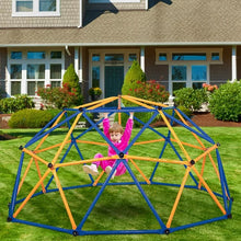 Load image into Gallery viewer, iRerts Toddler Dome Climber, Outdoor Climbing Dome for Kids 3-10 Years Old, Geometric Dome Climber Rust and UV Resistant Steel Frame Kids Playground Climbers with 375 LBS Capacity, Blue + Yellow