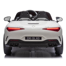 Load image into Gallery viewer, iRerts White 24V Mercedes Benz SL63 Powered Ride On Cars with Remote Control, 4 Wheels Electric Car for Kids with Bluetooth, Music, USB, LED Light, Ride on Toys for Kids 3-8 Ages Boys Girls Gifts