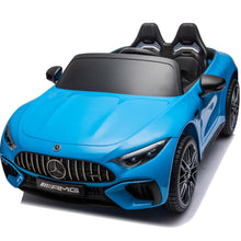 Load image into Gallery viewer, iRerts Blue 24V Mercedes Benz SL63 Powered Ride On Cars with Remote Control, 4 Wheels Electric Car for Kids with Bluetooth, Music, USB, LED Light, Ride on Toys for Kids 3-8 Ages Boys Girls Gifts