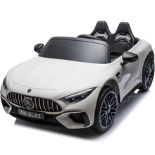 Load image into Gallery viewer, iRerts White 24V Mercedes Benz SL63 Powered Ride On Cars with Remote Control, 4 Wheels Electric Car for Kids with Bluetooth, Music, USB, LED Light, Ride on Toys for Kids 3-8 Ages Boys Girls Gifts