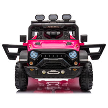 Load image into Gallery viewer, iRerts 24V Ride on PickUp Truck with Remote Control, 4WD Battery Powered Ride on Car with Bluetooth Music, USB/AUX Port, Rear Storage Box, LED Lights, Ride on Toys for Kids Boys Girls Gift, Pink