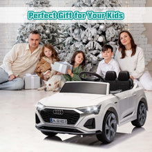 Load image into Gallery viewer, Ride on Toy Car Kids for Boys Girls, Licensed Audi SQ8 12V Ride on Cars with Remote Control, Battery Powered Electric Vehicle Car for Kids with Music, LED Lights, 3 Speed, 4 Wheeler, White