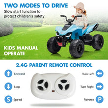 Load image into Gallery viewer, Licensed McLaren Kids Ride on ATV Car, 12V Powered Ride on Toy with Remote Control, 4 Wheels Suspension, Music play, Electric Vehicles for 3-8 Years Old Boys & Girls, Blue