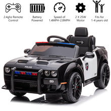 Load image into Gallery viewer, Kids Ride on Police Cars with Remote Control, Licensed Dodge Challenger Battery Powered Kids Electric Car, Ride on Toys for Kids Boys Girls 3-5 Ages Gift with Bluetooth, Music, USB/MP3 Port, LED Light