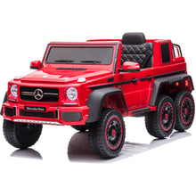Load image into Gallery viewer, Licensed Mercedes-Benz 24V Kids Ride On Cars, 6-Wheel Drive Powered Ride on Truck with Remote Control, USB, Bluetooth, MP3, Music, Ride on Toys Electric Vehicles for Boys Girls Gifts Ages 3-6, Red