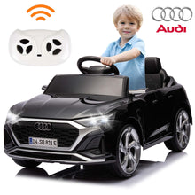 Load image into Gallery viewer, Ride on Toy Car Kids for Boys Girls, Licensed Audi SQ8 12V Ride on Cars with Remote Control, Battery Powered Electric Vehicle Car for Kids with Music, LED Lights, 3 Speed, 4 Wheeler, Black